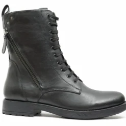 AB SHOES STIVALETTO STILE ANFIBIO ALLACCIATO NAPPA MORBIDA