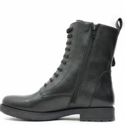 AB SHOES STIVALETTO STILE ANFIBIO ALLACCIATO NAPPA MORBIDA