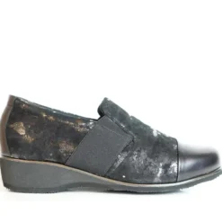 ALICE MOCASSINO ELEGANTE ZEPPA ULTRALEGGERA TOMAIA NAPPA NERA