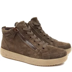 ARA OSLO SNEAKERS DONNA ALTE CON LACCI E CERNIERA E PLANTARE HISH SOFT ESTRAIBILE