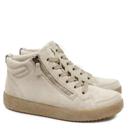 ARA OSLO SNEAKERS DONNA ALTE CON LACCI E CERNIERA E PLANTARE HISH SOFT ESTRAIBILE