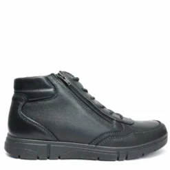 ARA SCARPONCINO IN PELLE MARTELLATA CON LACCETTI NERO