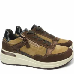 ARA SHOES SCARPETTA CON ZEPPA ALTA MORBIDO CAMOSCIO