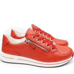 ARA TENNIS IN PELLAME DI CERVO ULTRAMORBIDO ROSSO