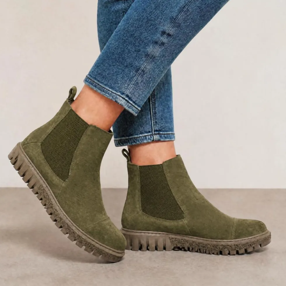 BUENO CHELSEA STIVALETTO IN MORBIDO CAMOSCIO