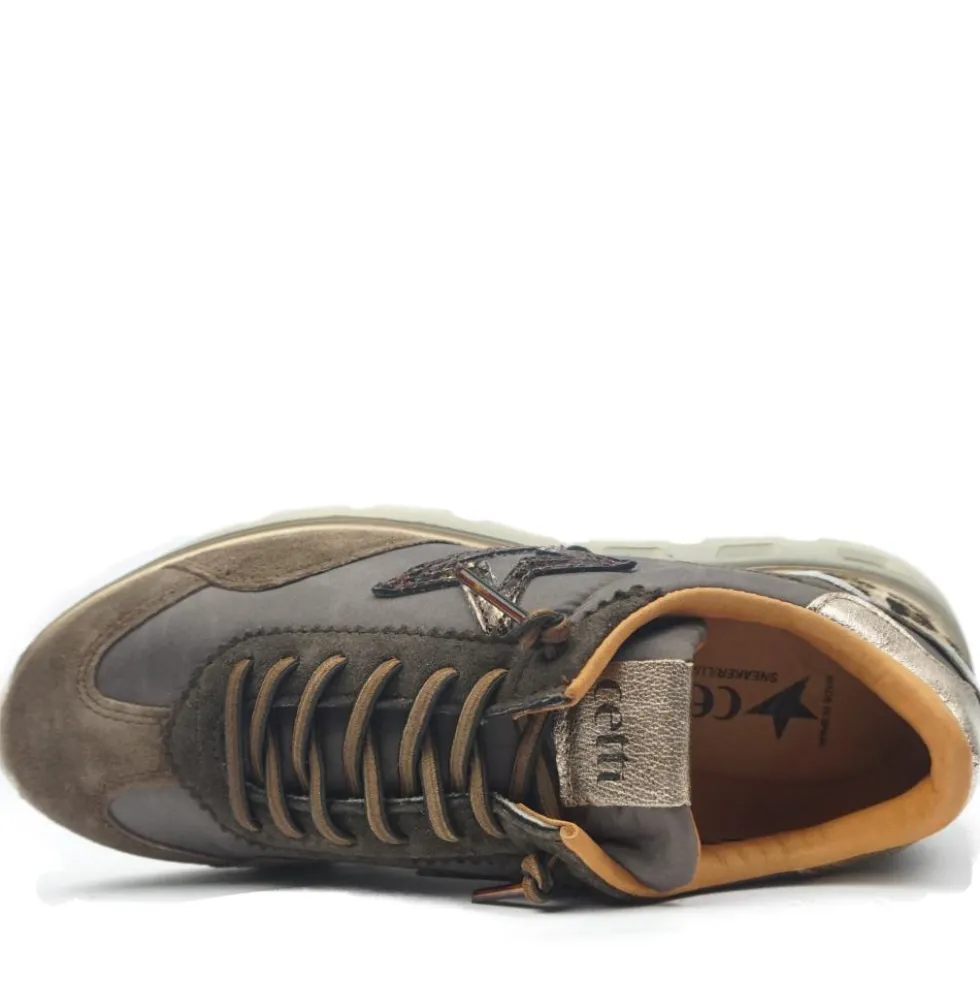 CETTI SHOES SCARPETTA TENNIS DECORAZIONE ANIMALIER STELLA
