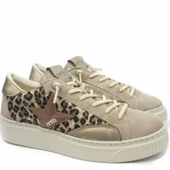CETTI SHOES SCARPETTA TENNIS DECORAZIONE CAVALLINO + CAMOSCIO