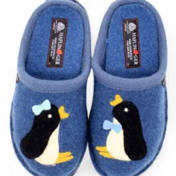 CIABATTE HAFLINGER PINGU PINGUINO IN PURA LANA VERGINE