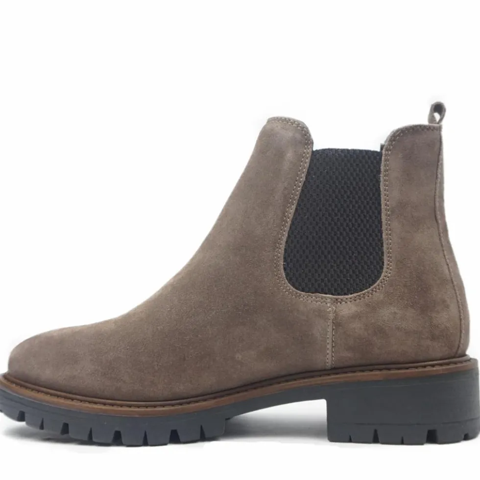 CINZIA SOFT TRONCHETTO SLIP-ON MORDIDO CAMOSCIO CON PLANTARE ESTRAIBILE