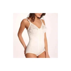 CLARA SERIE J JOSIE LAMPO BODY SNELLENTE FODERATO CON CERNIERA NERO - NUDE - PANNA