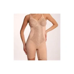 CLARA SERIE M MEDEA BODY A GAMBALETTO FODERATO NERO - NUDE - PANNA