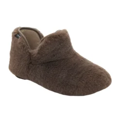 DR SCHOLL MOLLY BOOTIE PANTOFOLA STIVALETTO IN MICROFIBRA MARRONE