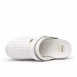 DR. SCHOLL'S NEW BONUS ZOCCOLI IN PELLE TRAFORATA BIANCO
