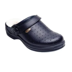 DR. SCHOLL'S NEW BONUS ZOCCOLI IN PELLE TRAFORATA BLU NAVY