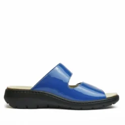 DUNA CIABATTA DOPPIO STRAPPO LUCIDA BLU