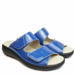 DUNA CIABATTA DOPPIO STRAPPO LUCIDA BLU