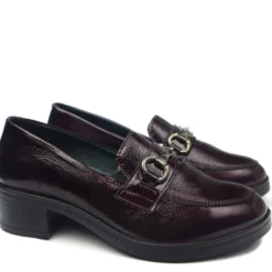 ENVAL MOCASSINO CON TACCHETTO BORDEAUX LUCIDO MODELLO JOEL