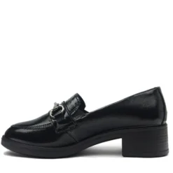 ENVAL MOCASSINO CON TACCHETTO NERO LUCIDO MODELLO JOEL