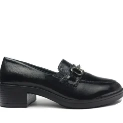 ENVAL MOCASSINO CON TACCHETTO NERO LUCIDO MODELLO JOEL