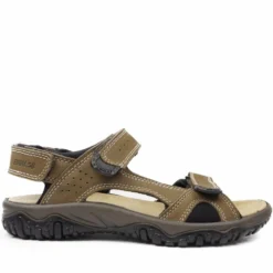 ENVAL SOFT SANDALI DA UOMO DA TREKKING TRIPLO STRAPPO PELLE