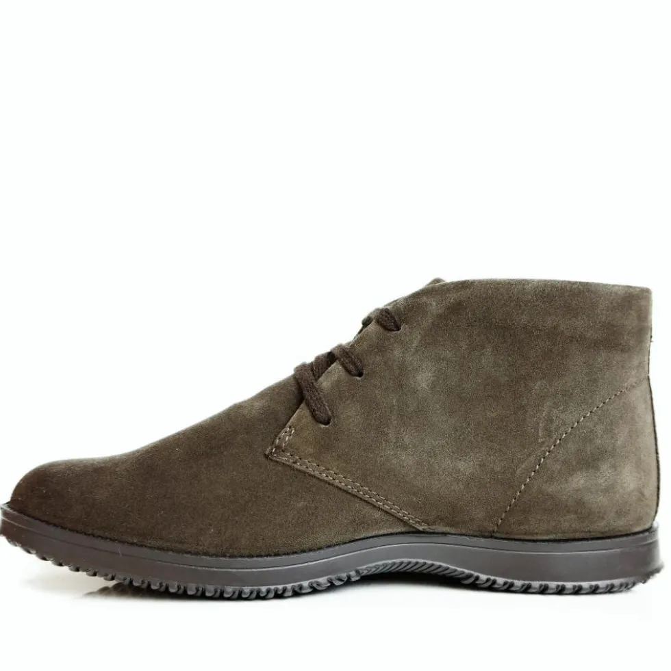 ENVAL SOFT SCARPONCINO ELEGANTE UOMO IN PELLE SCAMOSCIATA MARRONE
