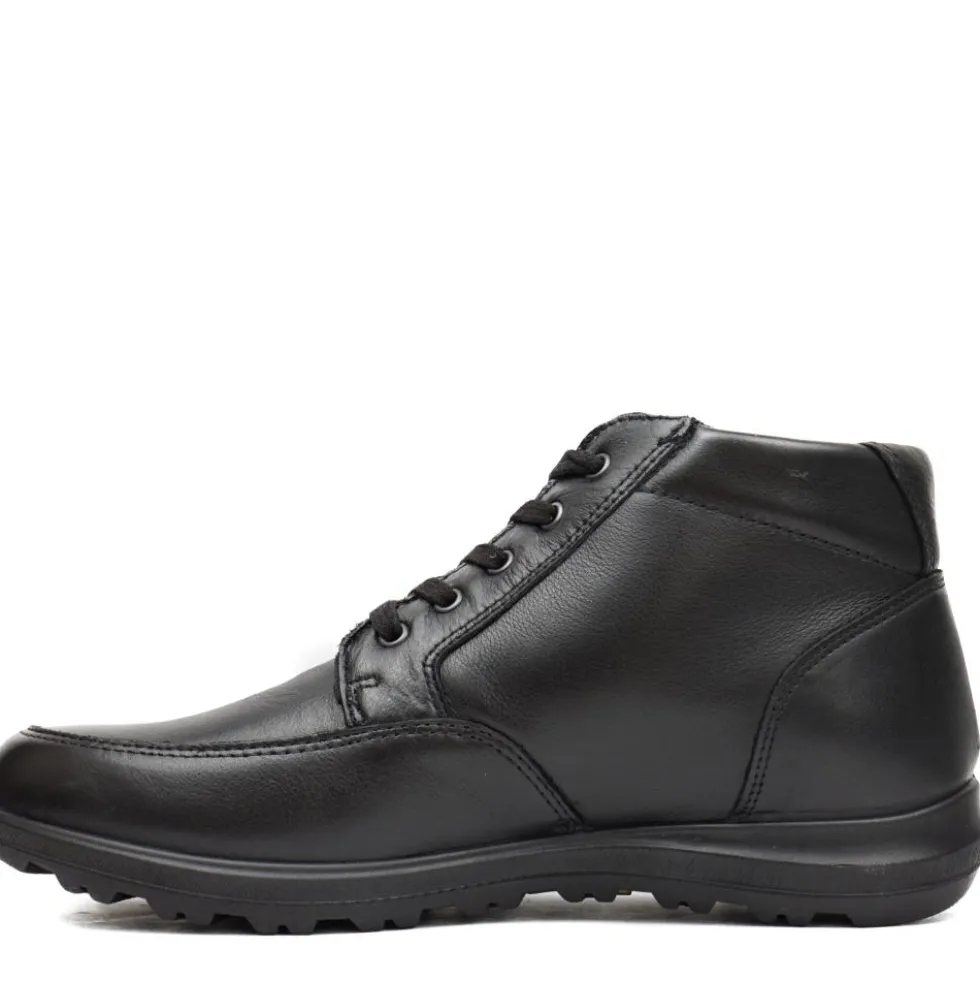 ENVAL SOFT SCARPONCINO UOMO VERA PELLE PLANTARE ESTRAIBILE NERO