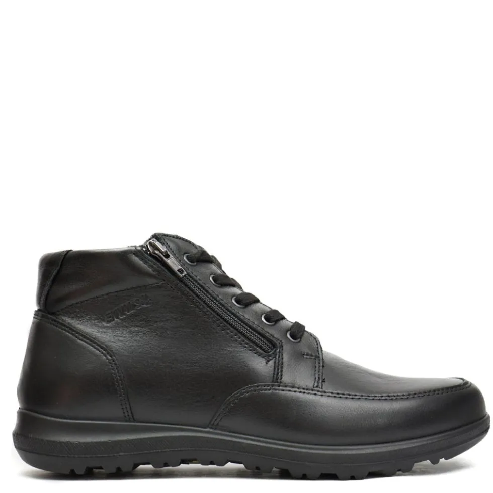 ENVAL SOFT SCARPONCINO UOMO VERA PELLE PLANTARE ESTRAIBILE NERO