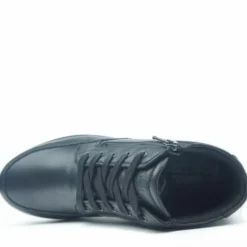 ENVAL SOFT SCARPONCINO UOMO VERA PELLE MARTELLATA PLANTARE ESTRAIBILE NERO