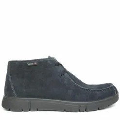 ENVAL SOFT SCARPONCINO UOMO VERA PELLE MORBIDISSIMA LACCI PLANTARE ESTRAIBILE BLU NOTTE