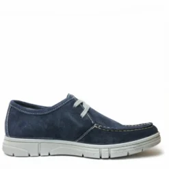 ENVAL SOFT SNEAKER UOMO PELLE SCAMOSCIATA PLANTARE ESTRAIBILE BLU