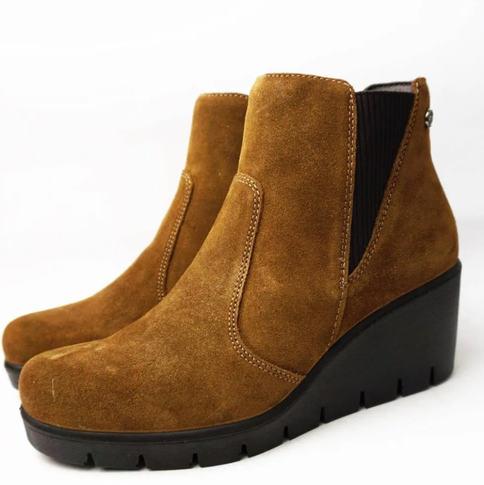 ENVAL SOFT TRONCHETTO ZEPPA ALTA CALZATA EXTRACOMODA COGNAC