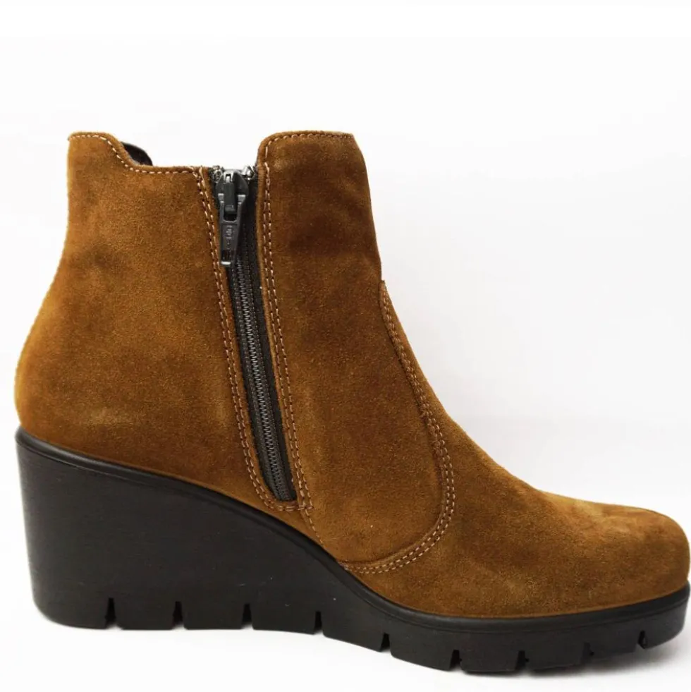 ENVAL SOFT TRONCHETTO ZEPPA ALTA CALZATA EXTRACOMODA COGNAC