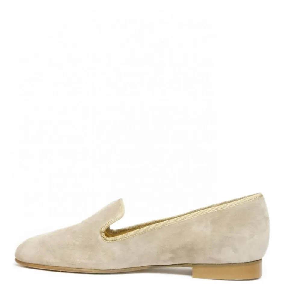 ETIENNE MOCASSINO DONNA VERO CUOIO CAMOSCIO TAUPE