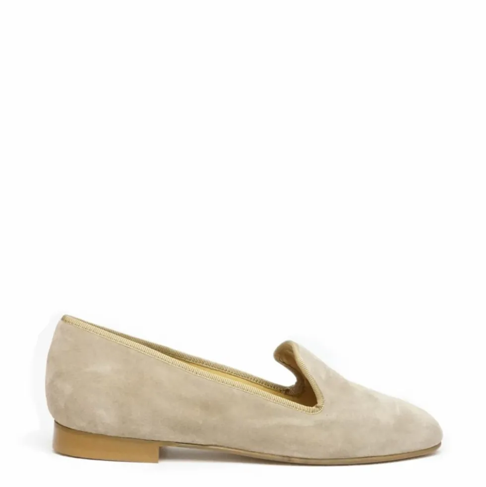 ETIENNE MOCASSINO DONNA VERO CUOIO CAMOSCIO TAUPE