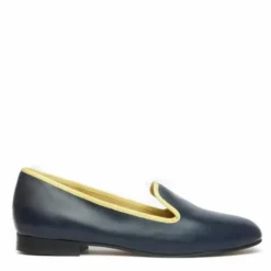 ETIENNE MOCASSINO DONNA VERO CUOIO PELLE BLU