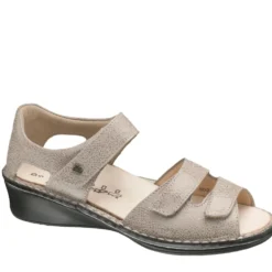 FINN COMFORT FES SANDALO IN PELLE TRIPLO STRAPPO TALLONE CHIUSO PLANTARE ESTRAIBILE