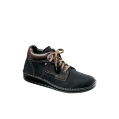 FINN COMFORT LINZ NEVADA SCARPE IN NUBUK MARRONE NERO CALZATA LARGA