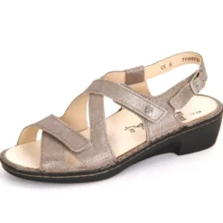 FINN COMFORT PALMANOVA SANDALI DONNA IN PELLE BEIGE FANGO