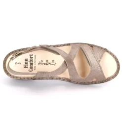 FINN COMFORT PALMANOVA SANDALI DONNA IN PELLE BEIGE FANGO