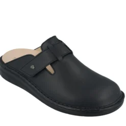 FINN COMFORT PETARE SCHWARZ NURI CIABATTE CHIUSE UOMO IN PELLE NERO ZOCCOLI SABOT