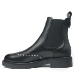 FRANCESCO BRUNELLI TRONCHETTO SLIP-ON CODA DI RONDINE BORCHIATA