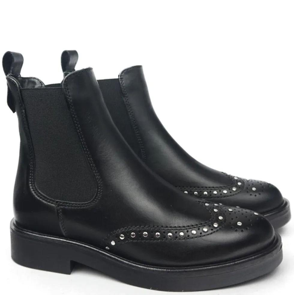 FRANCESCO BRUNELLI TRONCHETTO SLIP-ON CODA DI RONDINE BORCHIATA