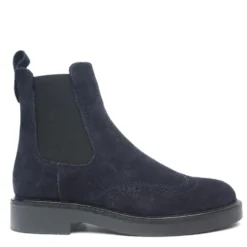 FRANCESCO BRUNELLI TRONCHETTO SLIP-ON CODA DI RONDINE IN CAMOSCIO
