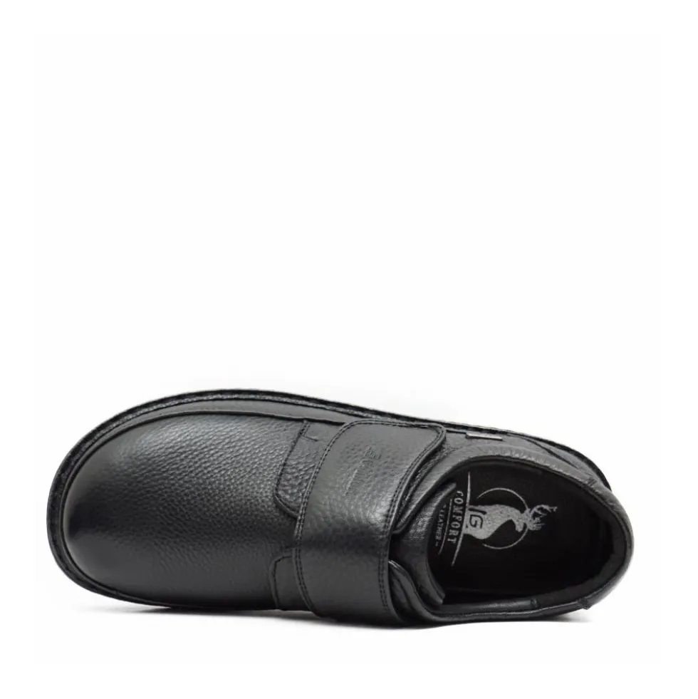 G-COMFORT SCARPA UOMO A CALZATA MAXI IN PELLAME EXTRAMORBIDO CON STRAPPO