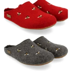 HAFLINGER API PANTOFOLE COLORATE DONNA IN FELTRO DI LANA