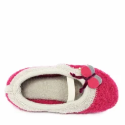 HAFLINGER BUTTERFLY PANTOFOLE BAMBINO IN LANA GRIGIO