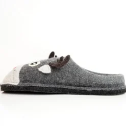 HAFLINGER CIABATTA IN FELTRO DI LANA RENNA ANTRACITE