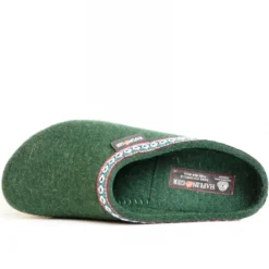 HAFLINGER CIABATTA IN FELTRO DI LANA FRANZL UOMO/DONNA VERDE SCURO