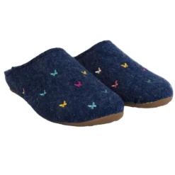 HAFLINGER FARFALLINE PANTOFOLE COLORATE DONNA IN FELTRO DI LANA
