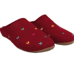 HAFLINGER FARFALLINE PANTOFOLE COLORATE DONNA IN FELTRO DI LANA